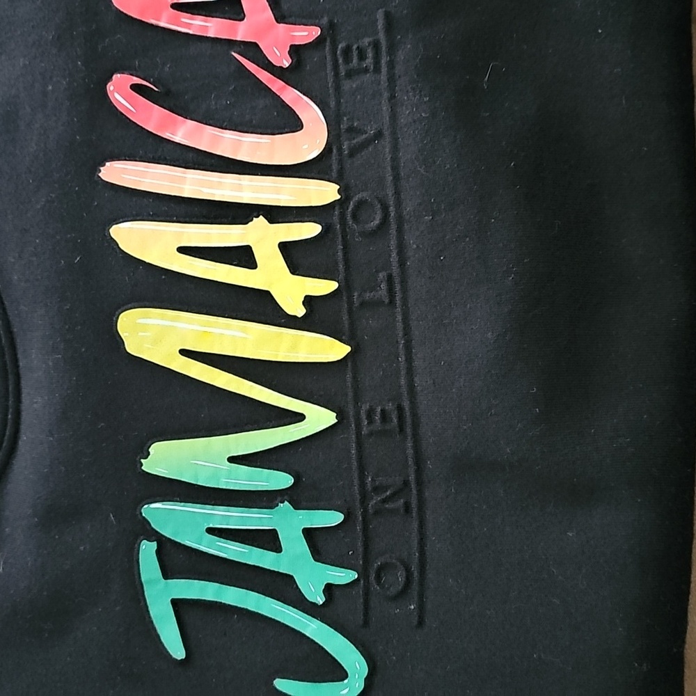Jamaica One Love Sweatshirt Black, Medium, Like New - Picture 2 of 8